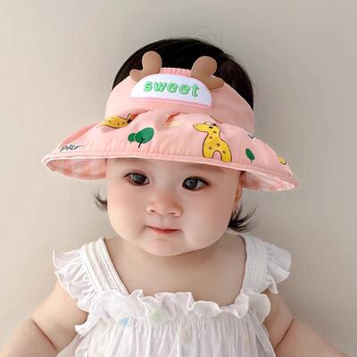 日本婴儿防晒帽2025新婴儿和儿童防紫外线空顶户外遮阳伞的男孩和