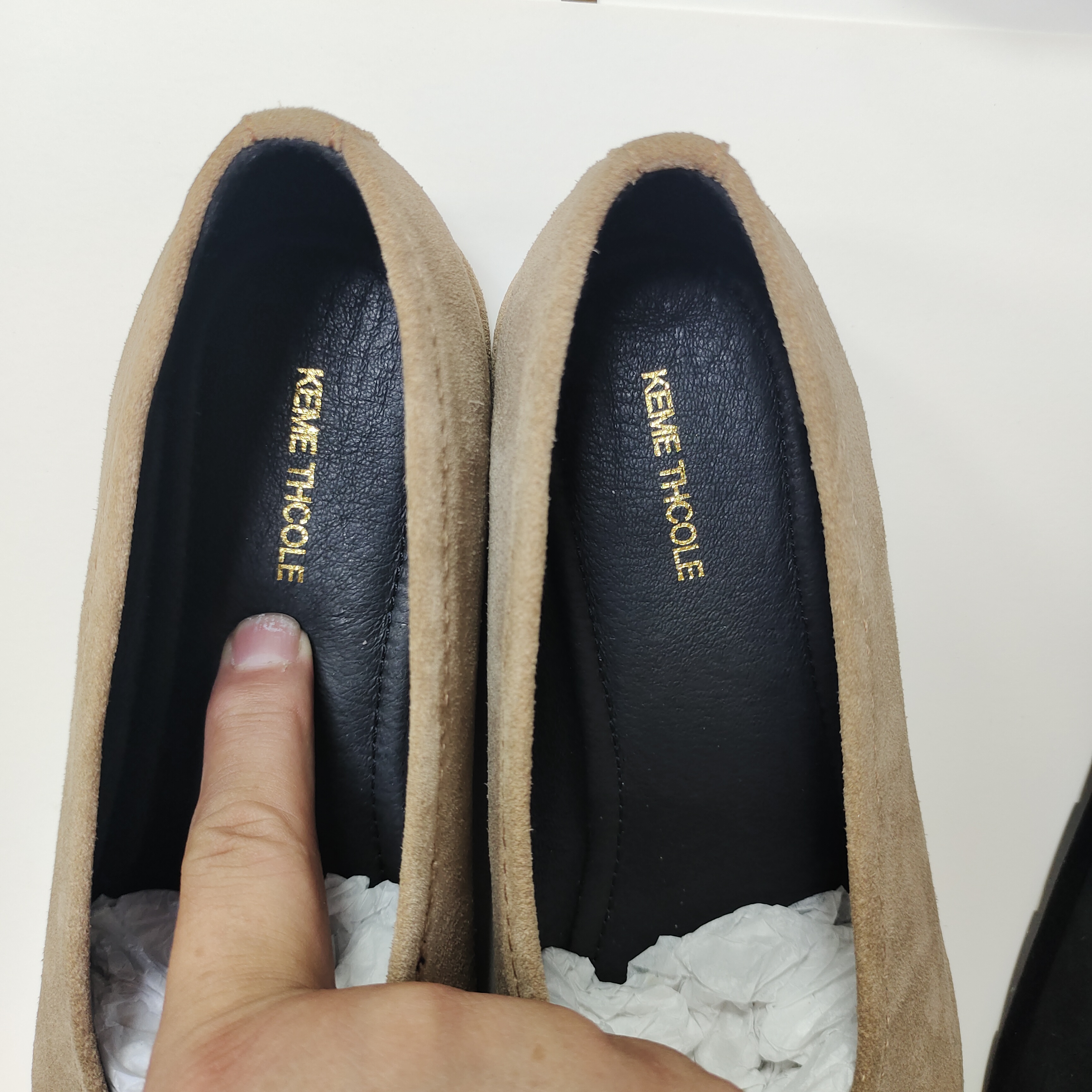 Kemeth  Coie新款全皮圆头芭蕾舞女鞋软软真皮休闲舒适懒人乐福鞋