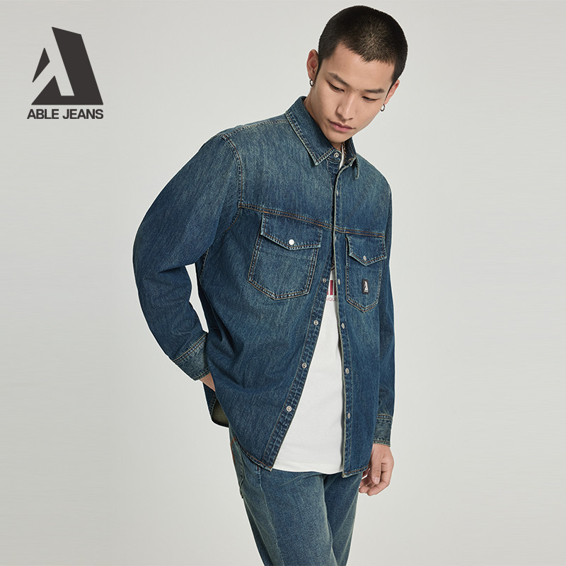 ABLE JEANS【工装滑板衬衫】25秋男复古工装滑板衬衫