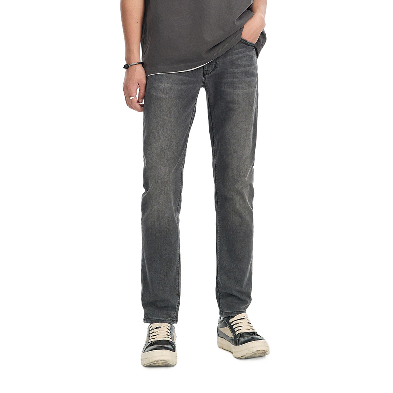 ABLE JEANS【修身褲】夏季新款冰玉牛仔男士薄款彈力修身牛仔褲男