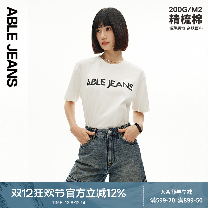 ABLEJEANS夏季都市经典基础T恤