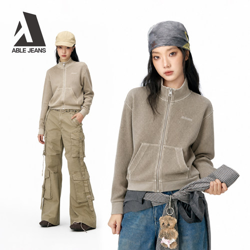 ABLEJEANS女士短款开衫夹克外套