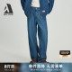 JEANS 复古宽松洗水直筒牛仔裤 宽松直筒裤 男士 水洗 新款 ABLE