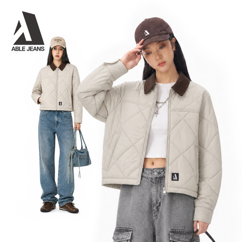 ABLEJEANS女士短款谷仓棉服外套