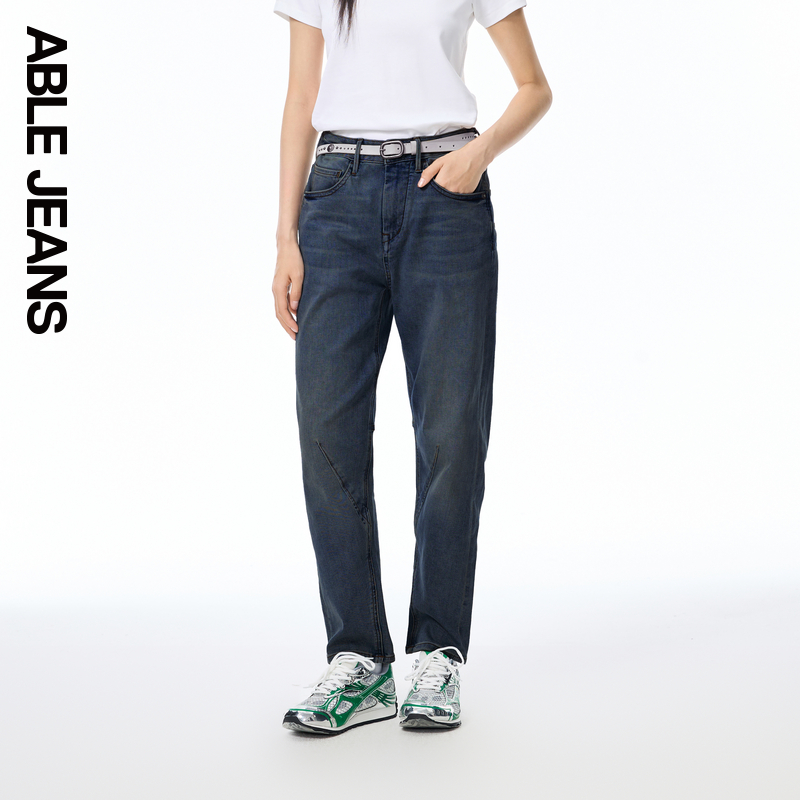 ABLE JEANS【立体锥形裤】新款女士通勤百搭牛仔裤701222