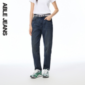 JEANS 立体锥形裤 新款 ABLE 女士通勤潮流休闲百搭中腰牛仔裤