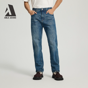 ABLE JEANS【直筒裤】秋冬新款男士美式通勤款式直筒裤牛仔裤