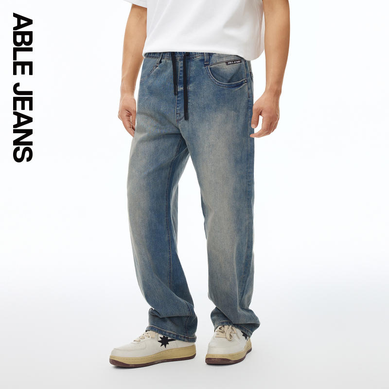 宽松直筒运动裤ABLEJEANS