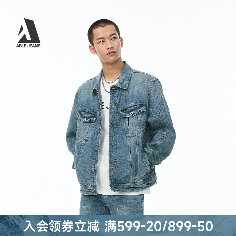 ABLEJEANS秋冬款工装牛仔外套