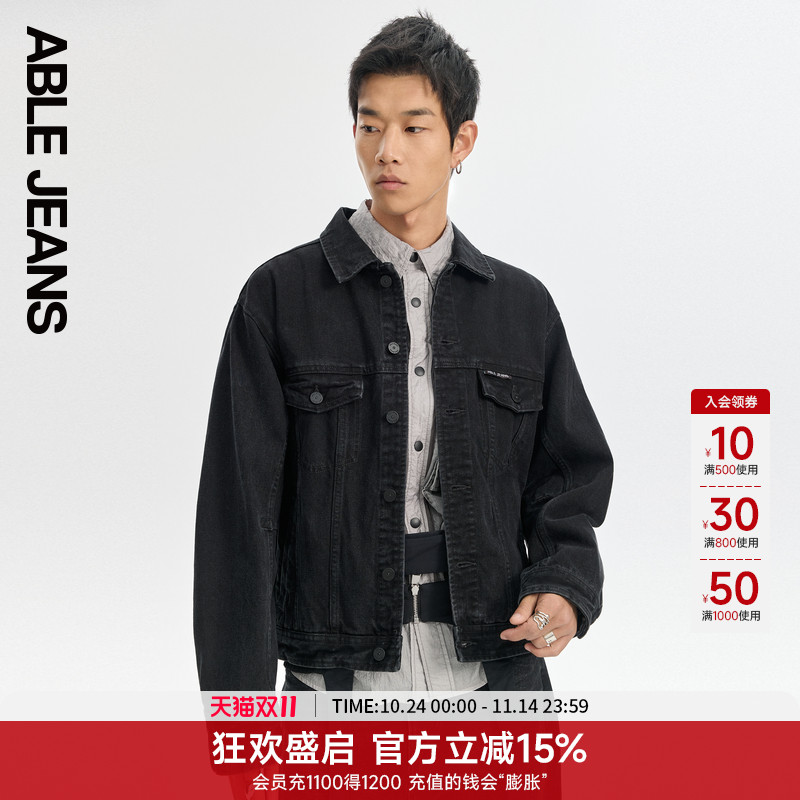 ABLE JEANS【卡车司机夹克】新款男士牛仔水洗夹克外套