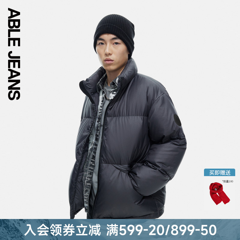 ABLEJEANS新款懒人立领羽绒服