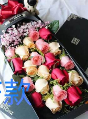 生日表白粉玫瑰山西忻州花店送花宁武县静乐县神池县同城鲜花快递