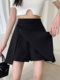 高腰显瘦包臀短裙子a字裙裤 半身裙女春夏新款 胖妹妹开叉西装 大码