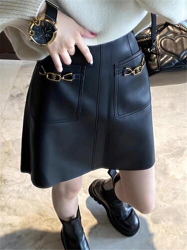 半身裙a字胖妹妹显瘦高腰短裙