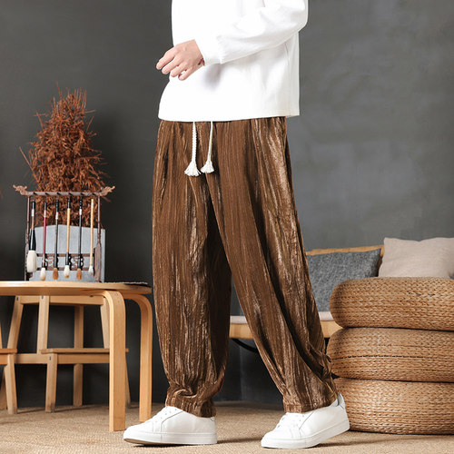 220斤可穿肌理宽松大码休闲裤