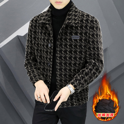 高端品质格子金貂绒外套不起球