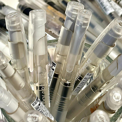 白色妙想限定 ZEBRA斑马blen按动透明中性笔减震顺滑低重心速干笔