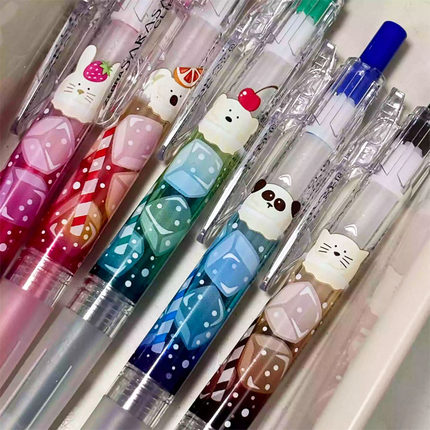 新款日本斑马限定忌廉苏打限定款按动中性笔sarasa彩色水笔限量版