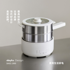 【行业首创】olayks立时小钢灶2.5L不锈钢电煮锅0涂层分体式电锅