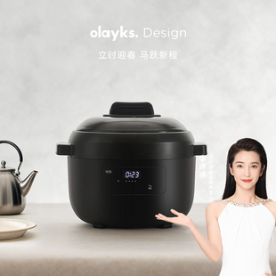 olayks立时电饭煲0涂层陶瓷电砂锅家用2L迷你小型电饭锅口感可调1