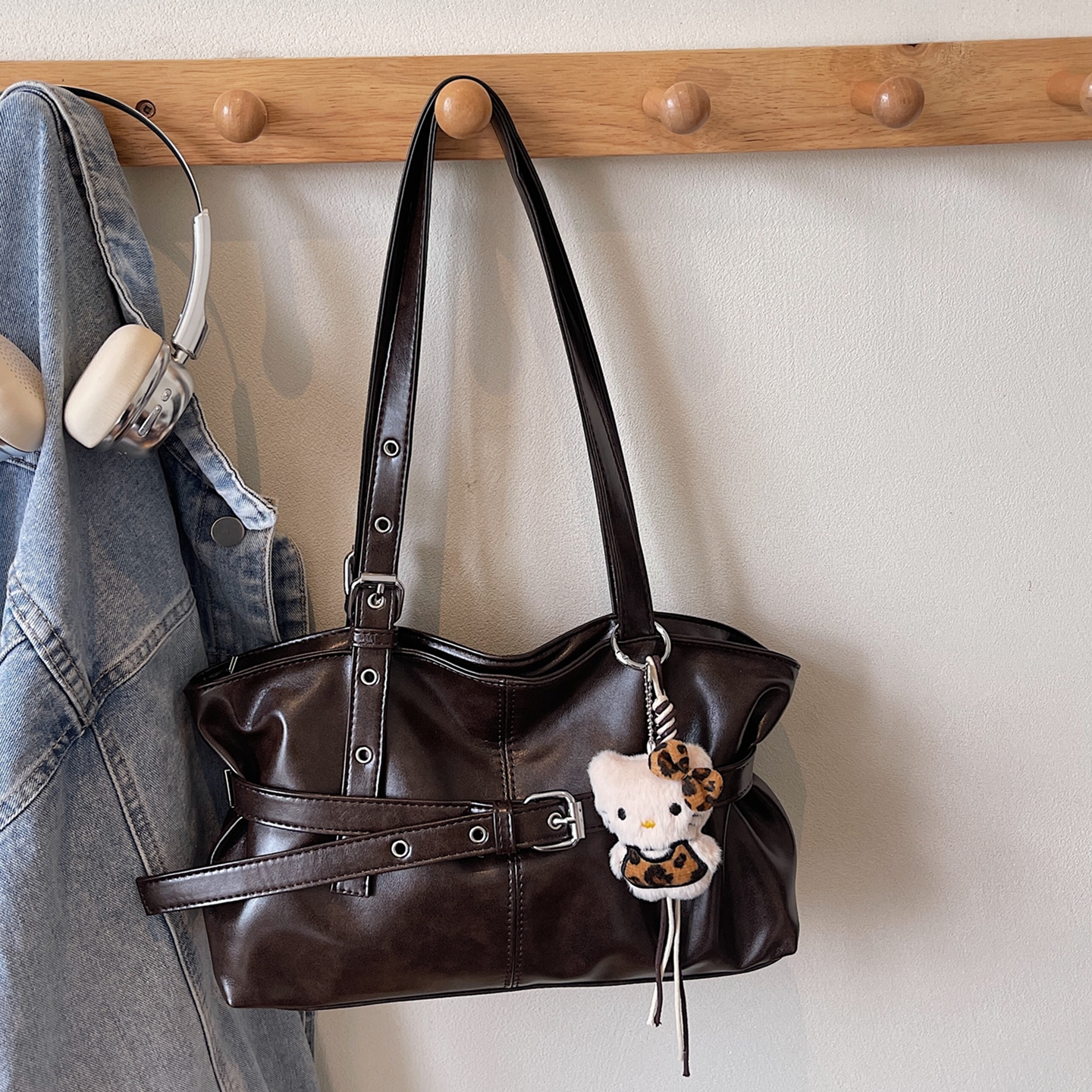 美拉德小众设计感腋下托特包