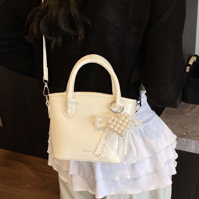 高级感质感手拎斜挎包小水桶包