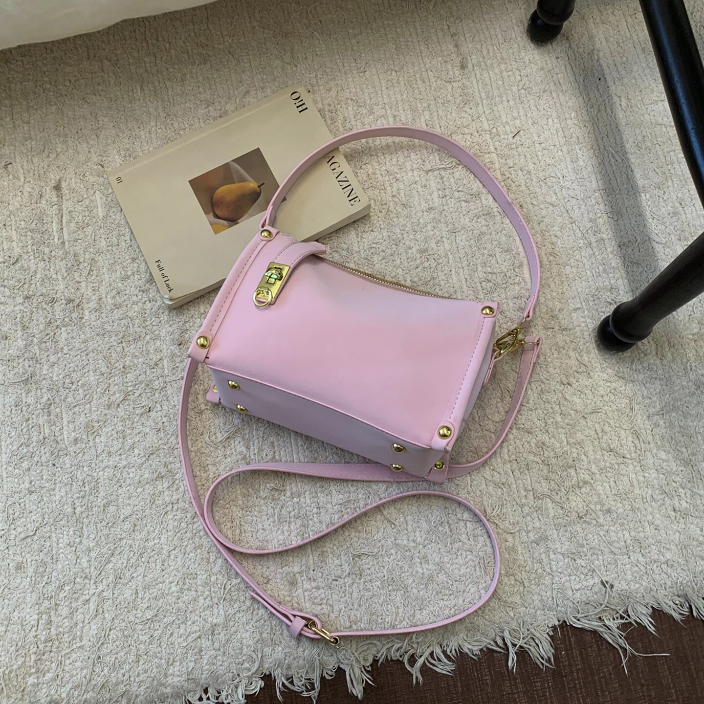 【两条肩带】洋气粉色小众设计感小方包2025新款潮百搭小包包女款,箱包皮具/热销女包/男包,胸包,淘宝优惠券,粉丝福利购,淘宝优惠卷