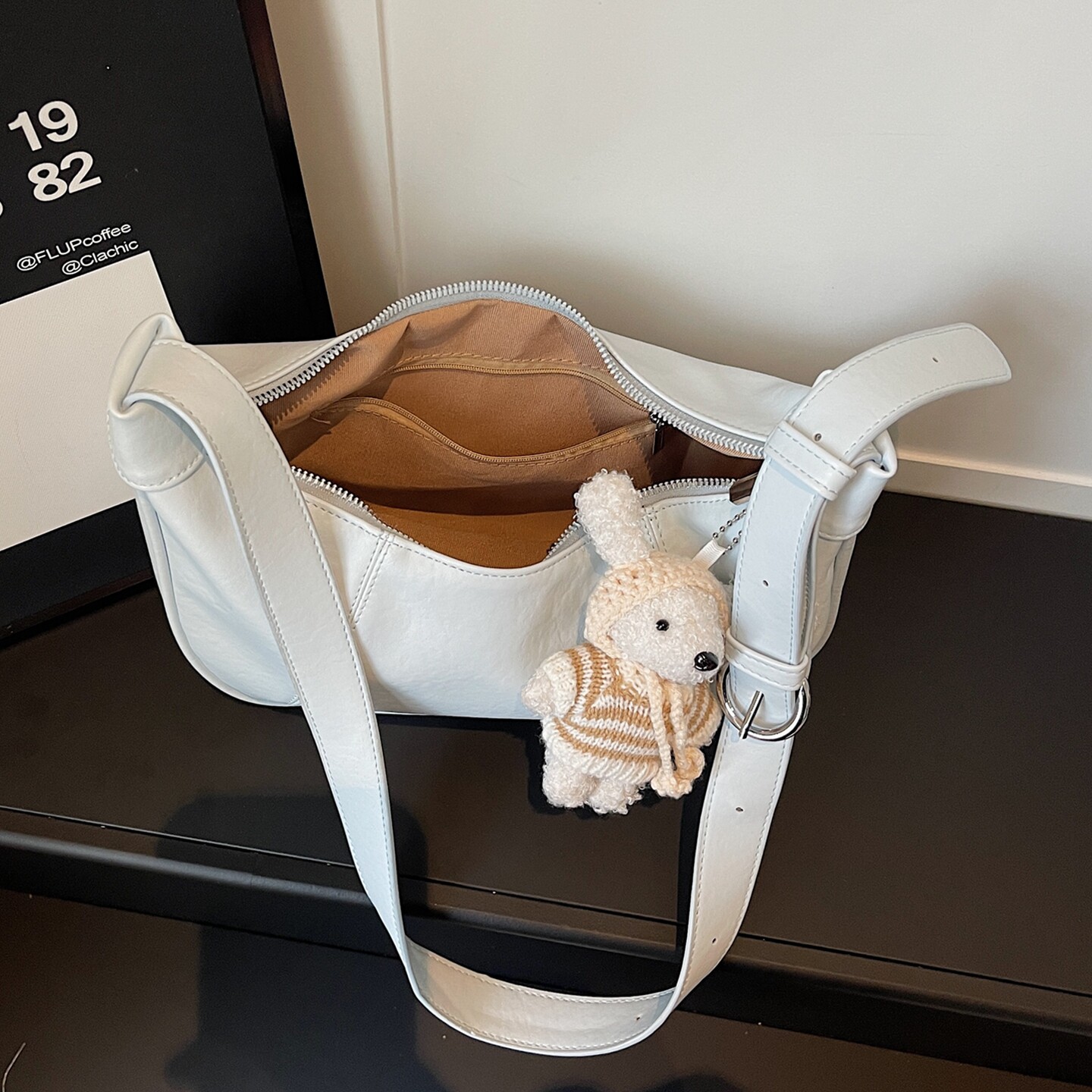 【有拉链暗袋】简约小众斜挎饺子包2026新款潮百搭休闲小包包女款