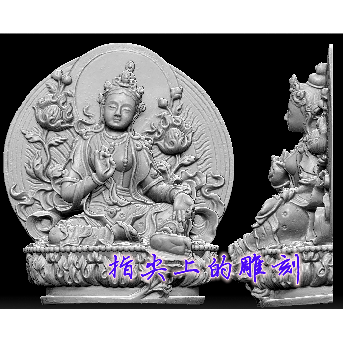 藏佛03  圆雕图三维图STL雕刻设计素材3D打印立体图精雕