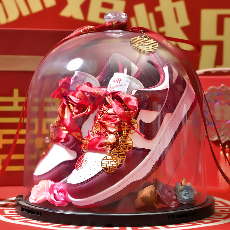 【送婚鞋配饰】红色aj婚鞋新娘鞋