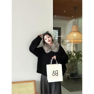 '北海道恋曲'獨家麂皮绒里布定染长尖毛领复合环保小颗粒毛毛外套