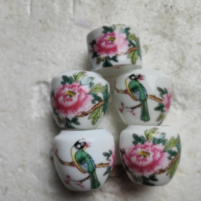 包邮5件套鸟碗枣子形状名氏罐子