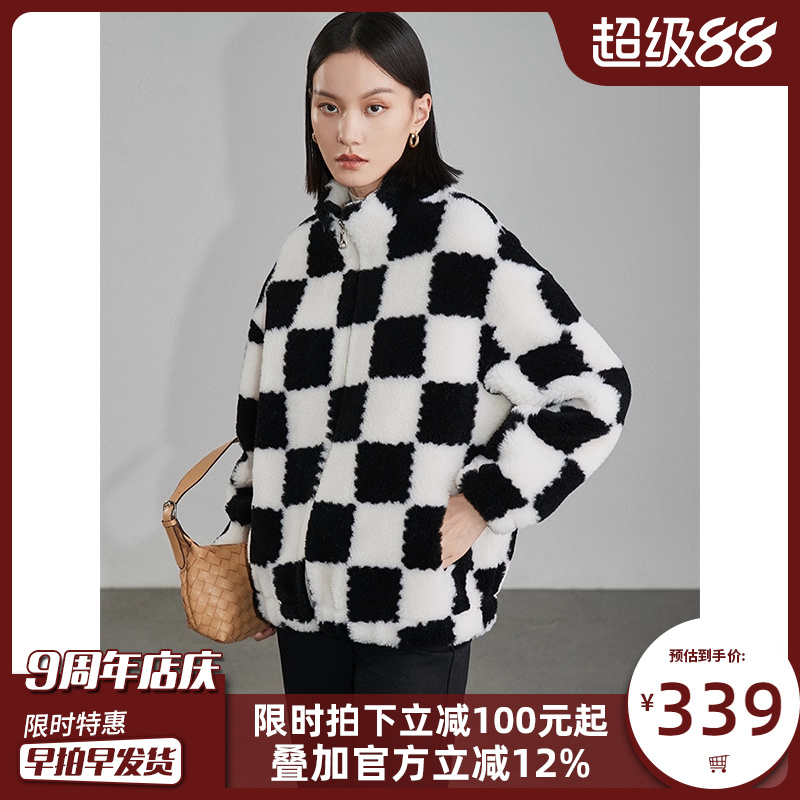 皮毛一体皮草羊剪绒外套