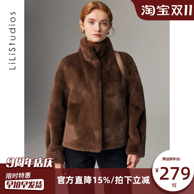 皮毛一体外套女年轻款水貂绒皮草