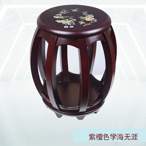 古筝凳子古典型琴凳单人圆鼓凳木质成人儿童通用琴凳榫卯结构整装