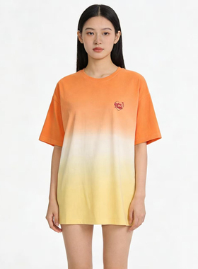 SP系列-时尚百搭渐变色宽松T恤P366