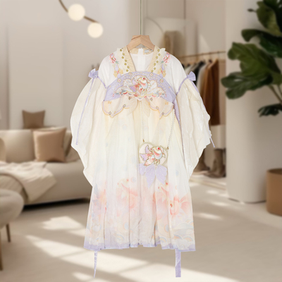 【马】儿童汉服精致刺绣长袖襦裙甜美洋气时尚中国风MA117