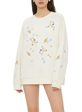 【D玛纳】星空卫衣气质宽松简约休闲日常舒适百搭长袖卫衣DMA1265