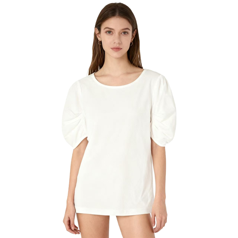 【D玛纳】女士T恤个性设计感简约宽松休闲洋气清凉百搭短袖DMA279