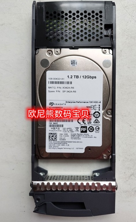 NetApp X342A-R6 SP342-R6 FAS2650 DS224C 存储硬盘1.2T 10K SAS