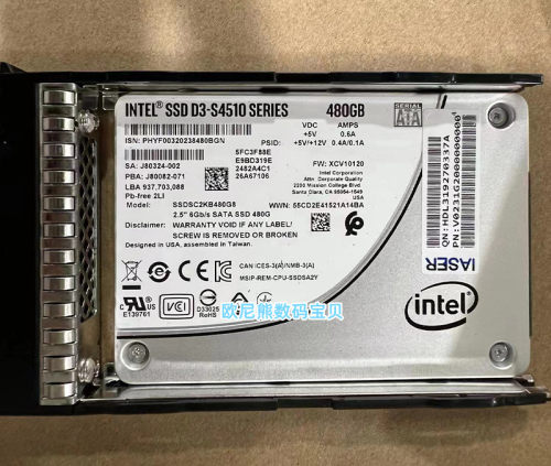 Intel英特尔 SSDSC2KB480G8 S4510  480G SATA ssd固态硬盘