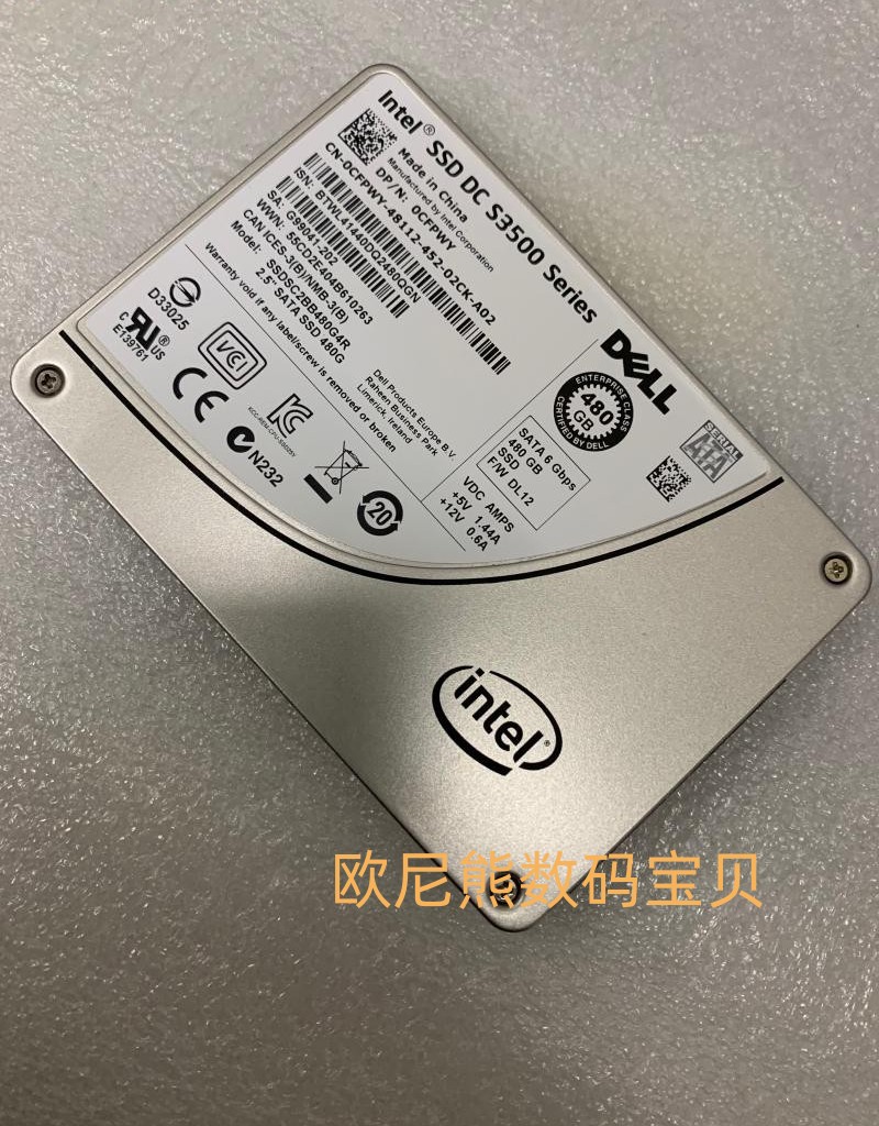 Dell/戴尔 S3500 480G SSD 固态硬盘 CFPWY 334TT SSDSC2BB480G4R 电脑硬件/显示器/电脑周边 固态硬盘 原图主图