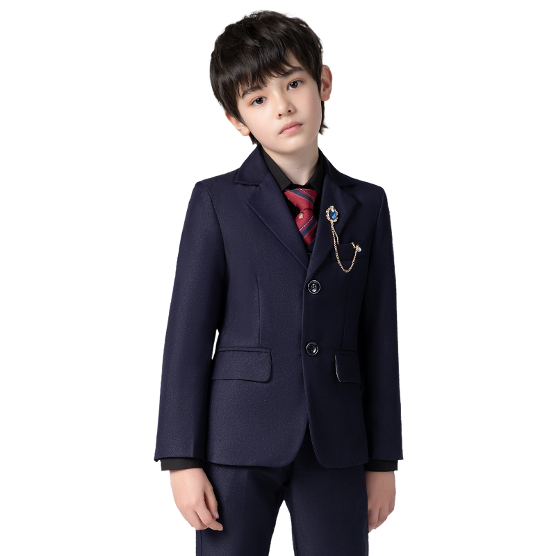 男童西服套裝加寬大碼胖主持人花童禮服中大童鋼琴演出服兒童西裝
