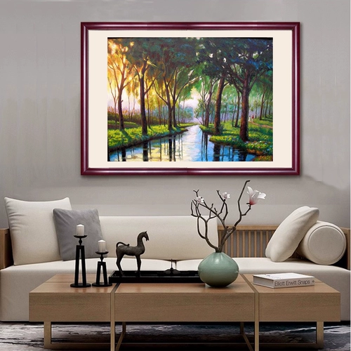 Нематериальное культурное наследие Су набор для вышивания DIY для начинающих Раннее утро лес картина маслом пейзаж Гостиная спальня столовая вышивка декоративная живопись