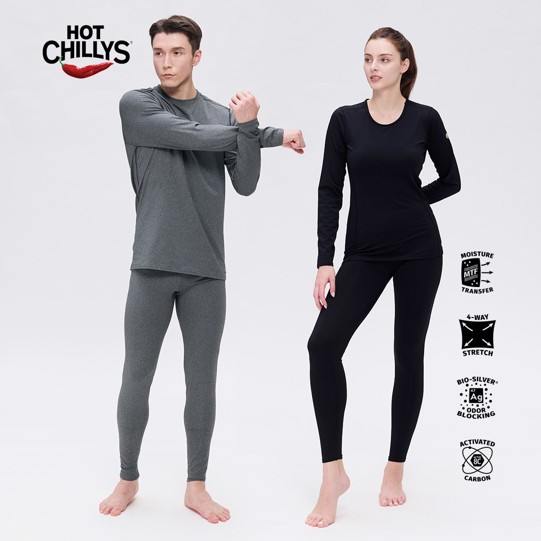 HOTCHILLYS红辣椒男女8K磨毛速干滑雪运动登山功能保暖内衣套装