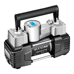 雷傲车载充气泵双缸高压大功率汽车用家用两用220v轮胎小型打气筒