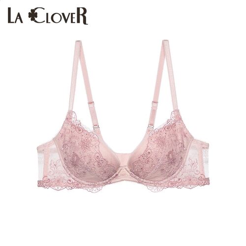LC12QC1爱慕高端La clover兰卡文内衣蜜语系列蕾丝花朵薄杯文胸罩