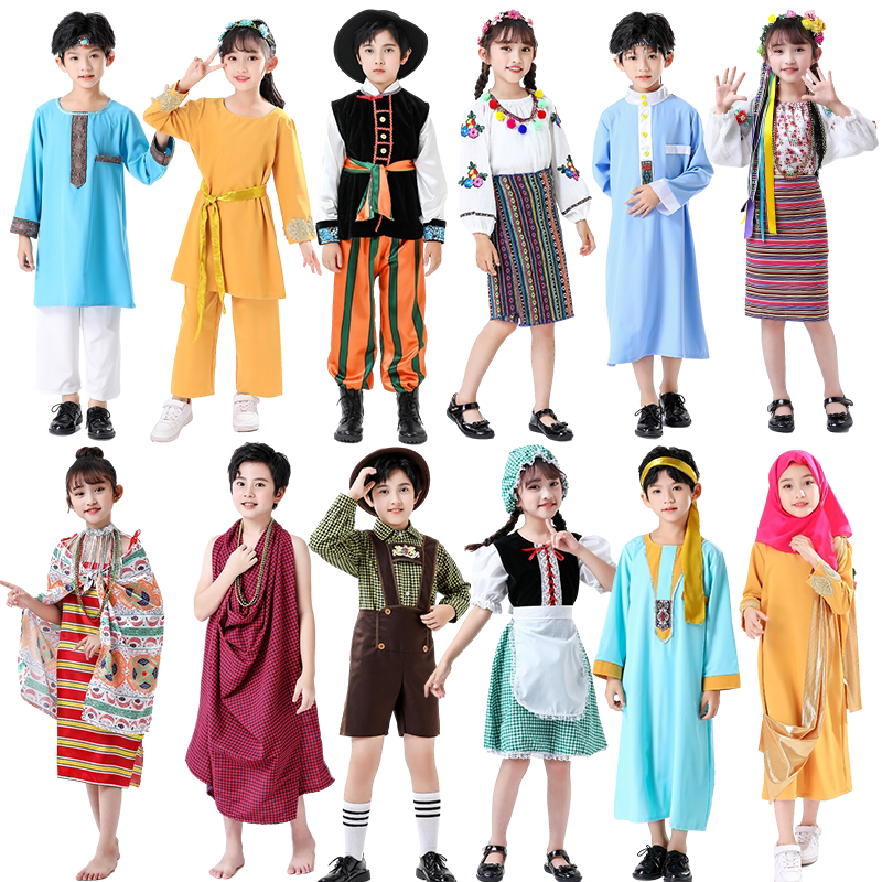 小学生异域风情演出服外国服装