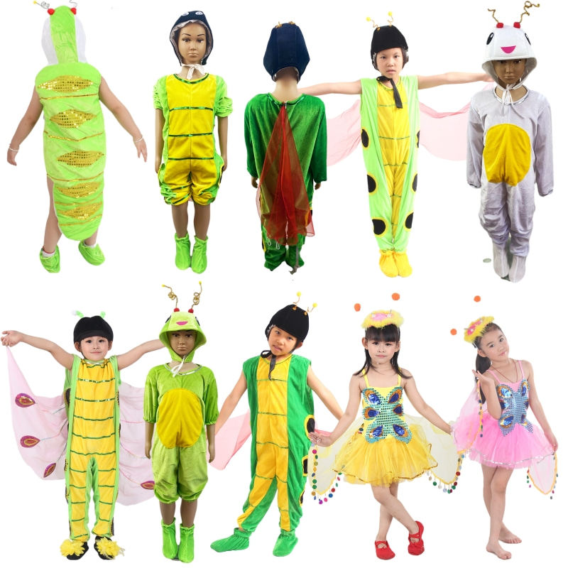 幼儿园昆虫小青虫毛毛虫演出服装