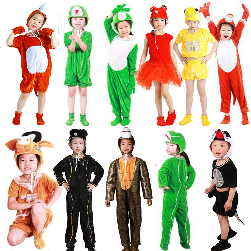 小学生课本剧小壁虎借尾巴舞蹈演出服儿童蛇小燕子苍蝇鲤鱼表演服